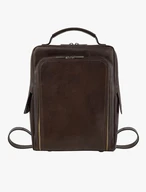 Brauner Lederrucksack A4 für Laptop-Handgepäck
