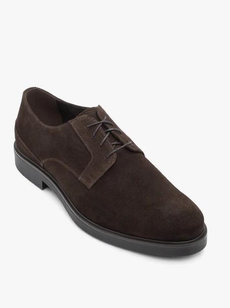 Braune Velourshalbschuhe