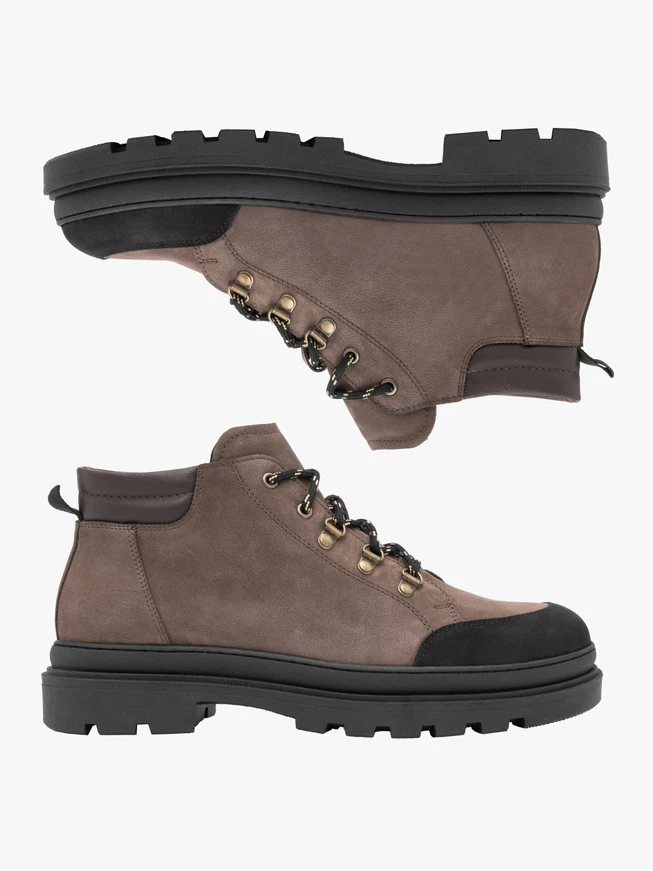 Grey-black trekking style boots