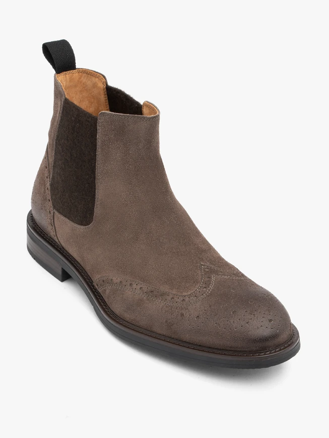 Grey velour slippers