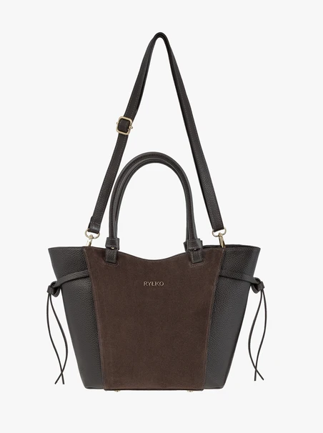 Braune Handtasche in einer einzigartigen Form