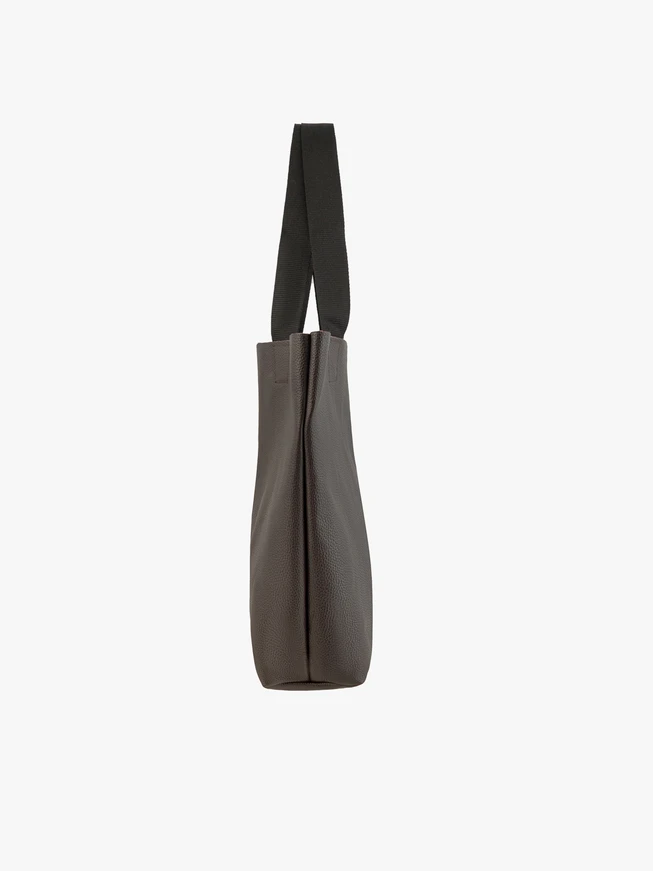 Large brown leather shopper bag