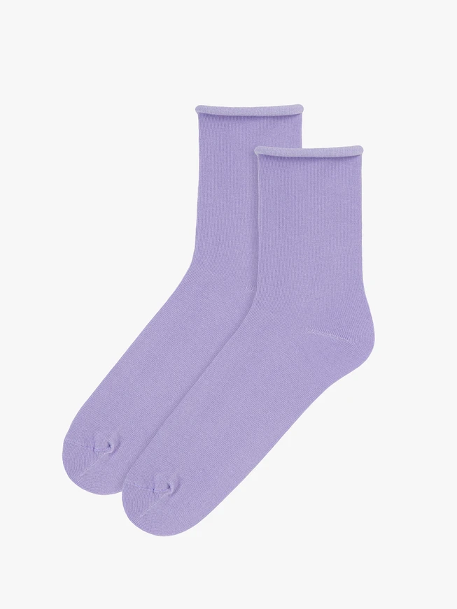 Purple cotton socks