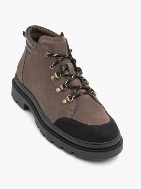 Grey-black trekking style boots
