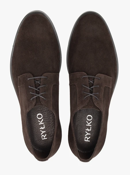 Braune Velourshalbschuhe