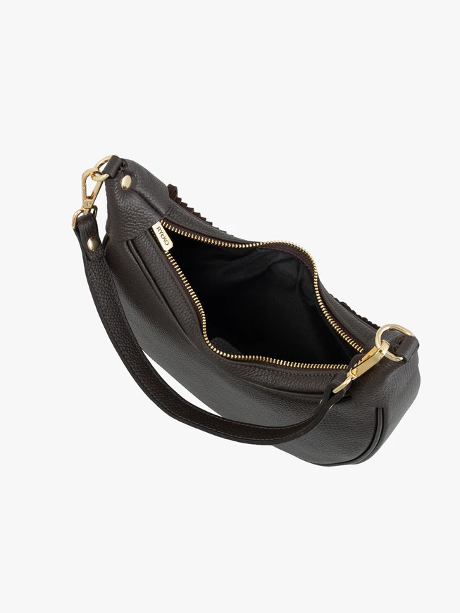 Braune Handtasche mit Fransen