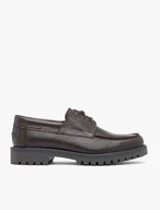 Ciemnobrązowe półbuty boat shoes