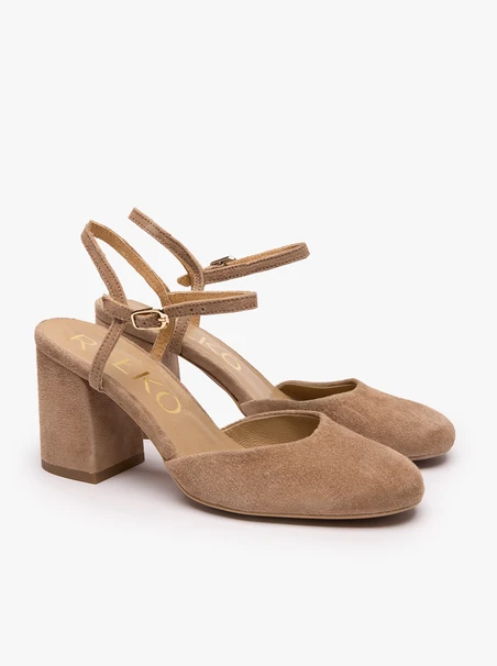 Hellbraune Stiletto-Pumps
