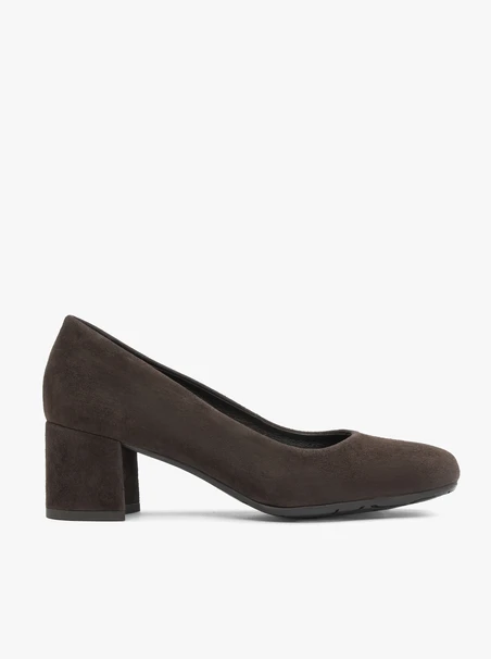 Dunkelbraune Pumps aus Veloursleder