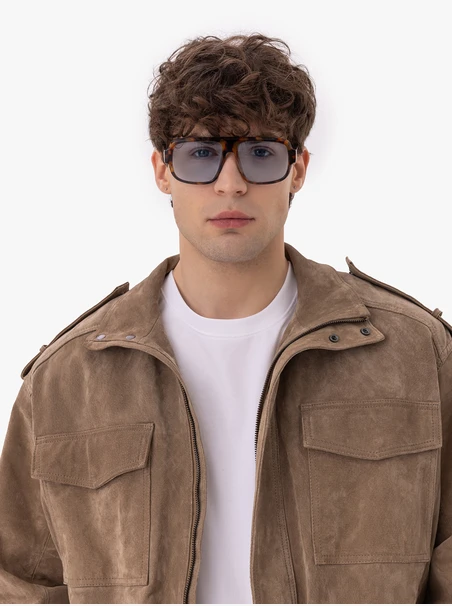 Okulary unisex z oprawkami w panterkę