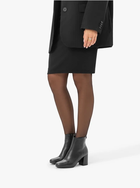 Schwarze Stöckelschuhe aus Leder