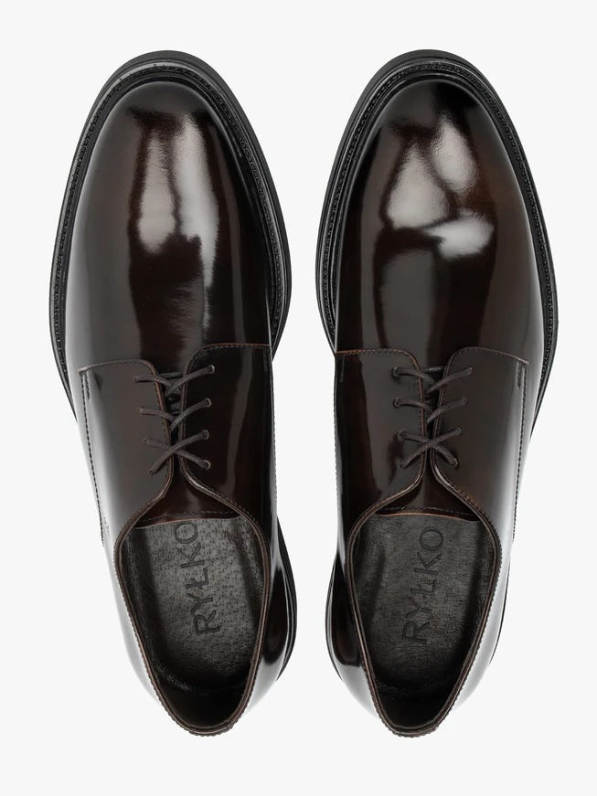 Black Men’s Lace-Up Patent Shoes