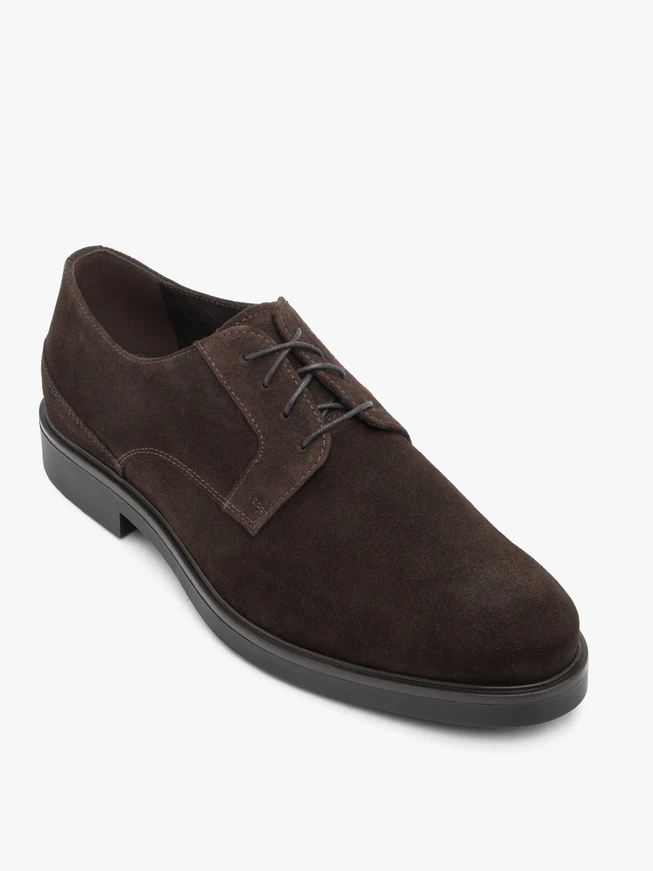 Brown velour half shoes