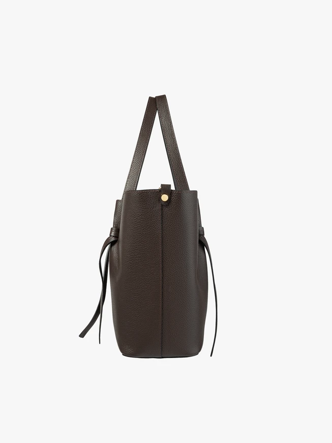 Braune große A4 Lederhandtasche