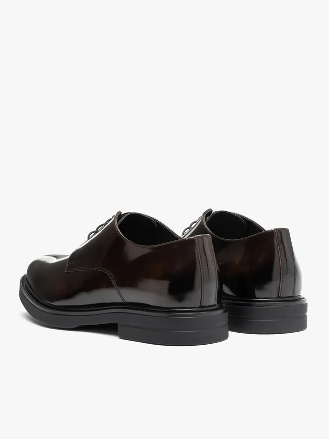 Black Men’s Lace-Up Patent Shoes