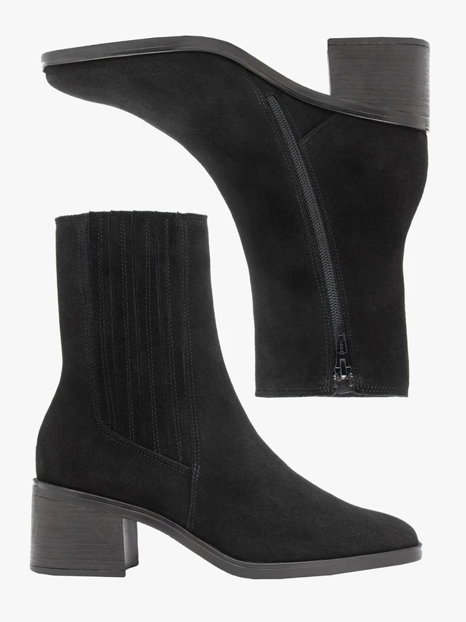Black heeled ankle boots