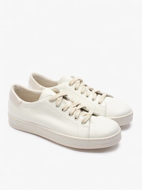 Women’s cream leather sneakers