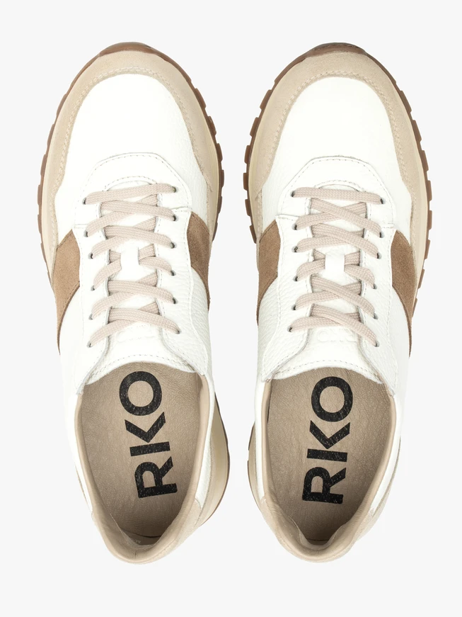 Cream-Brown Lace-Up Men’s Shoes