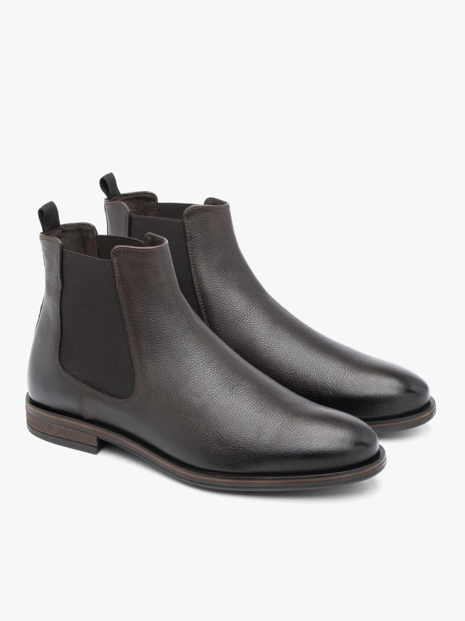 Brown leather slippers