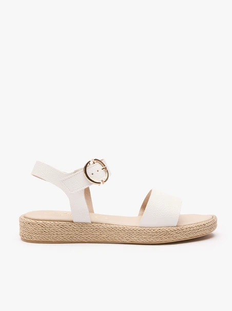 White Sandals with Buckle