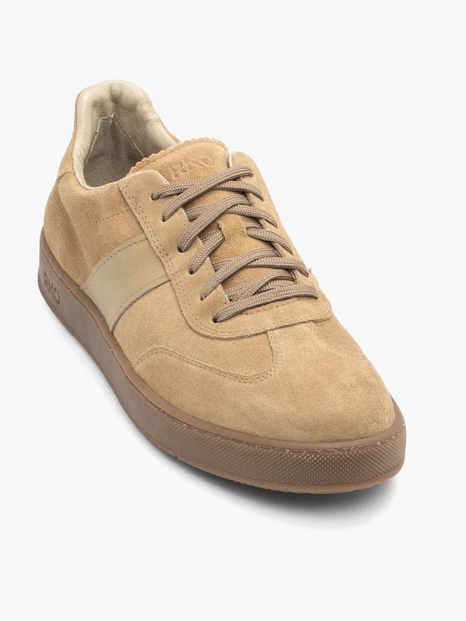Beige Sporthalbschuhe