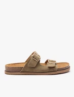 Olive Flip-Flops mit zwei Riemen