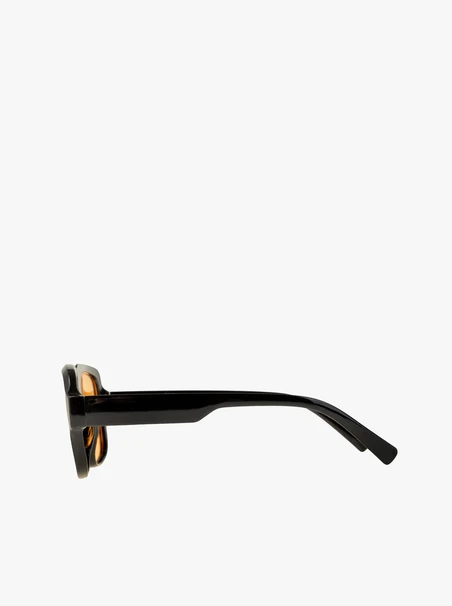 Okulary unisex czarne z żółtymi szkłami