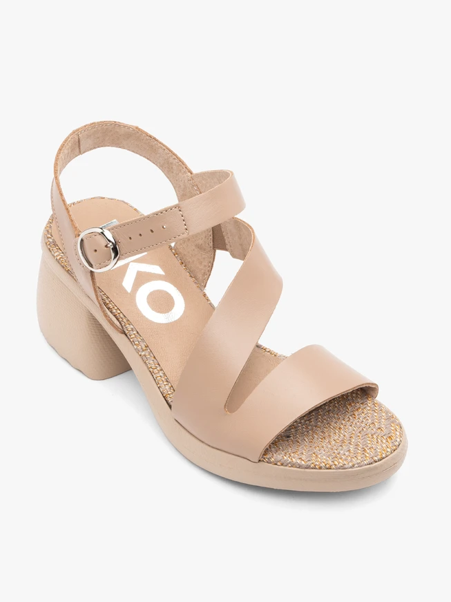 Beige Sandals with Platform