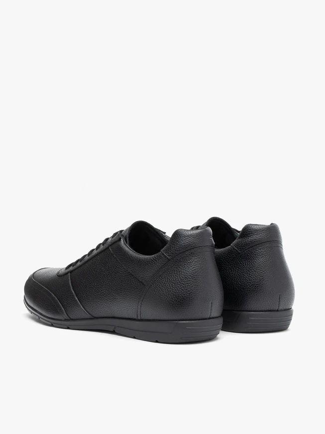 Black leather half shoes