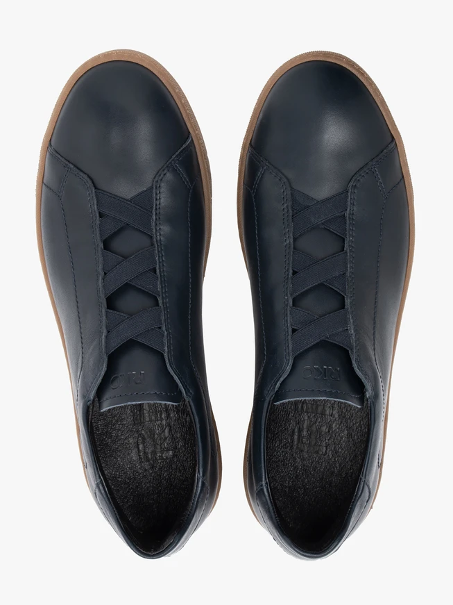 Navy Blue Lace-Up Sport Shoes