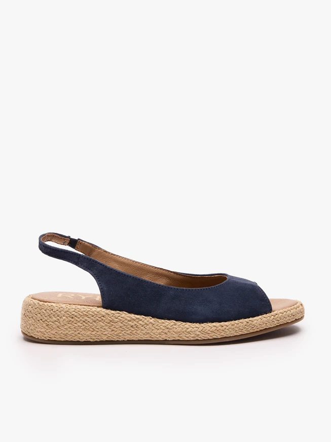 Marineblaue Slipper-Sandalen