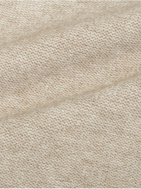 Beżowy zestaw: czapka i szalik