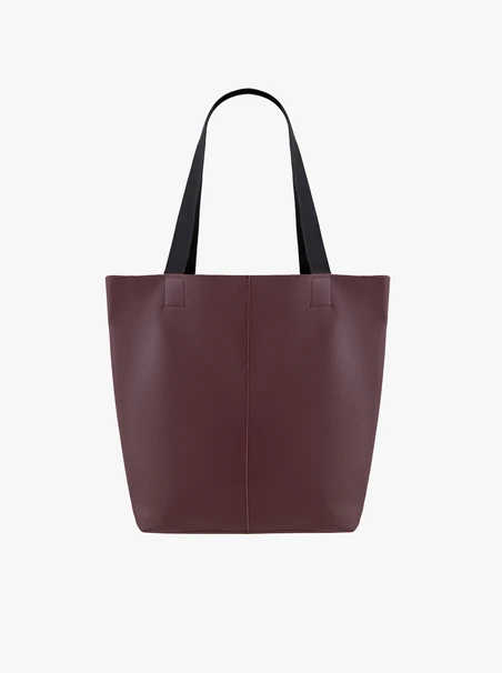 Large burgundy shopper bag