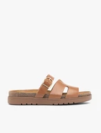 Braune H-Flip-Flops mit Schnallenriemen