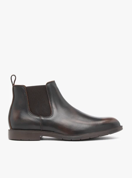 Dark brown leather slippers