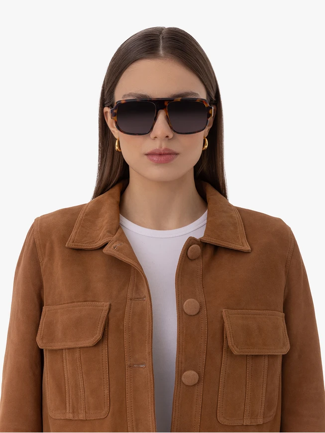 Unisex Tortoiseshell Sunglasses with Polarized Lenses