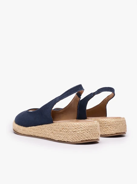 Marineblaue Slipper-Sandalen