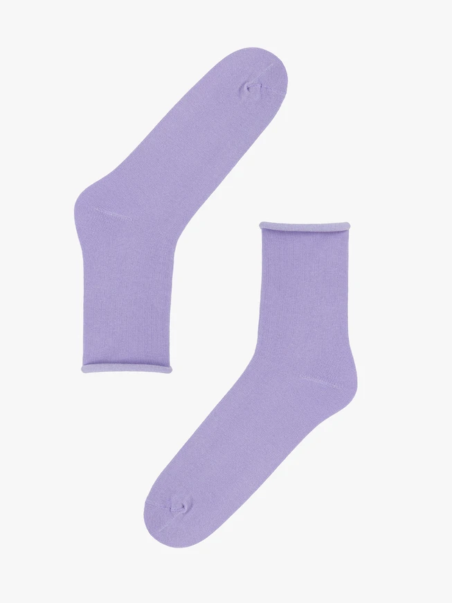 Purple cotton socks