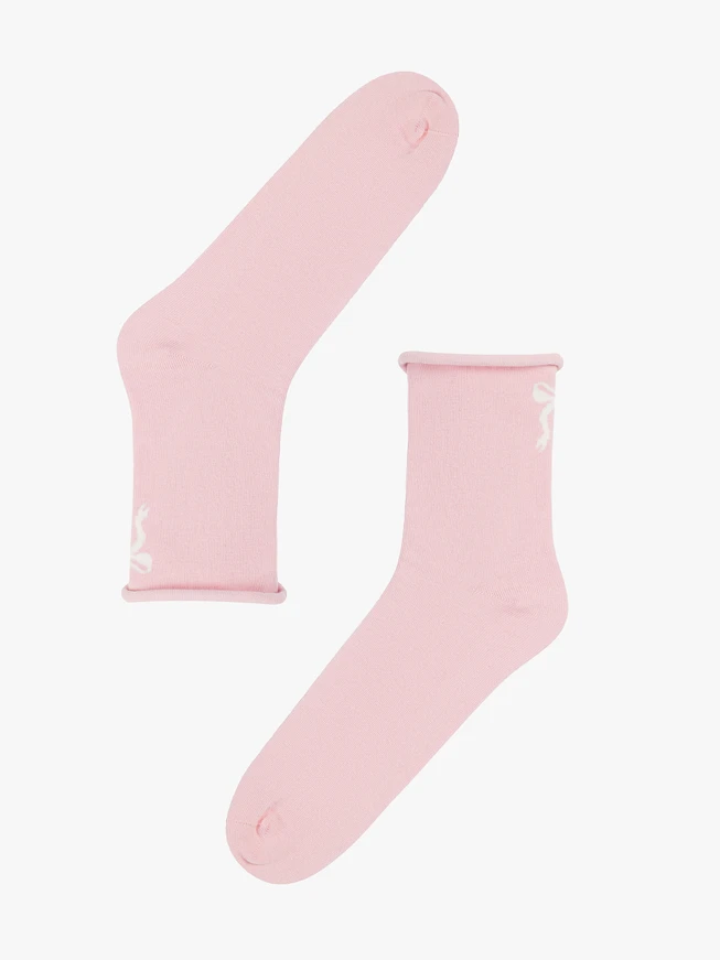 Pink cotton socks