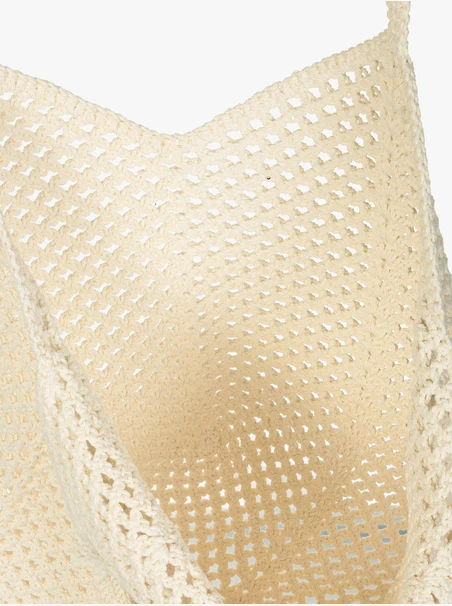 Beige knit bag