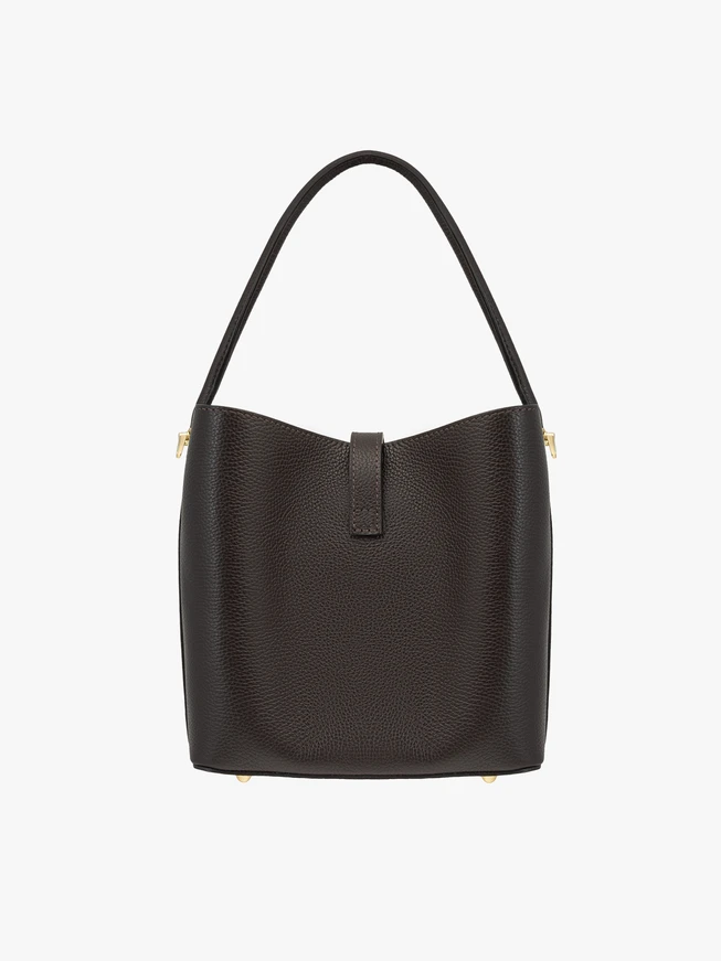 Braune elegante Handtasche aus Vollnarbenleder