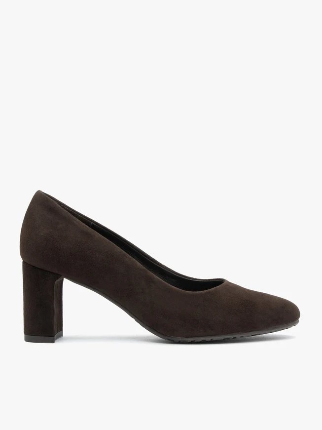 Dunkelbraune Pumps mit Absatz