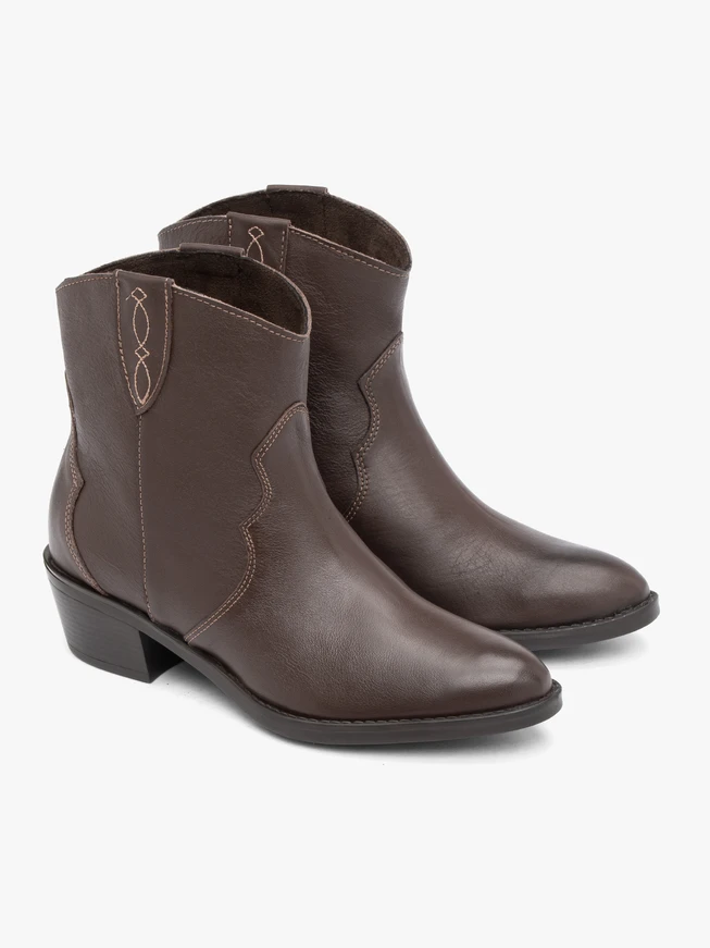 Brown cowboy boots