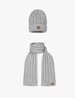 Women's Hat and Scarf Set Gray