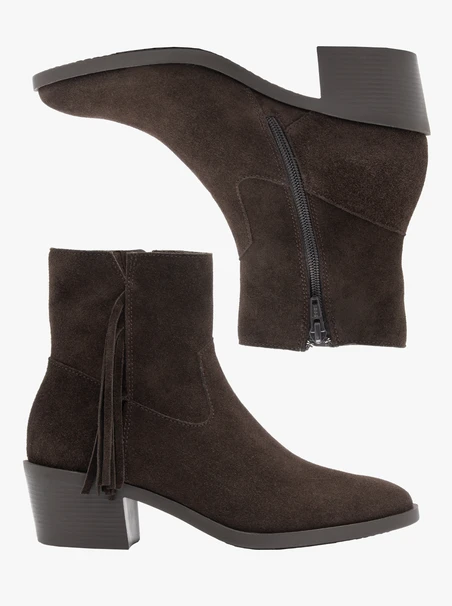 Dark brown leather boots