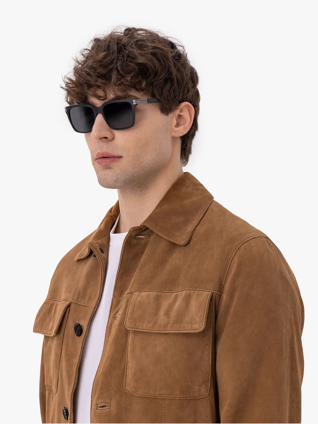 Men's Black Sunglasses with Polarized Lenses