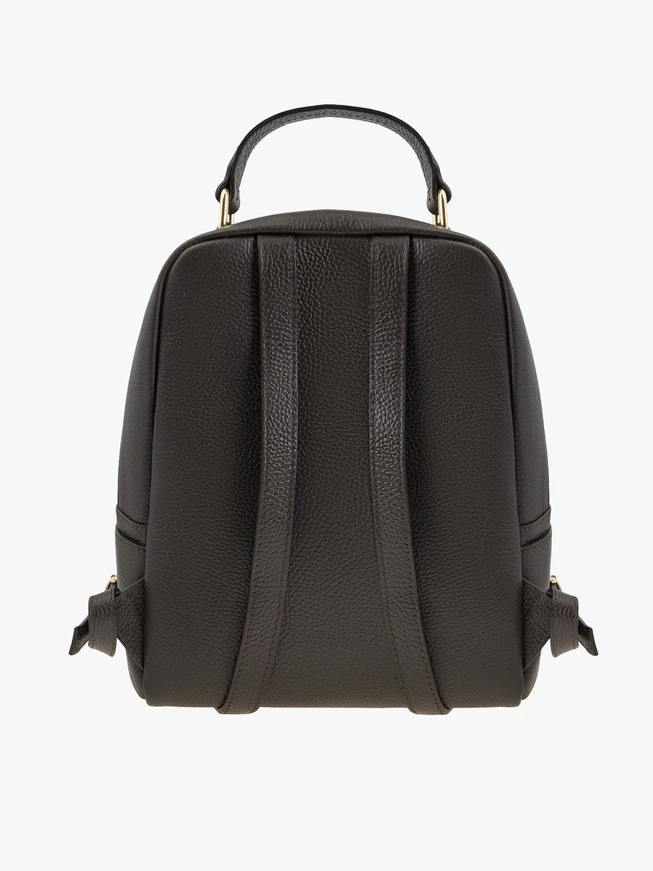Brown leather medium backpack