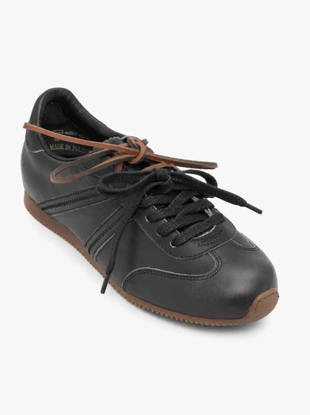 Black, shaded athletic shoes