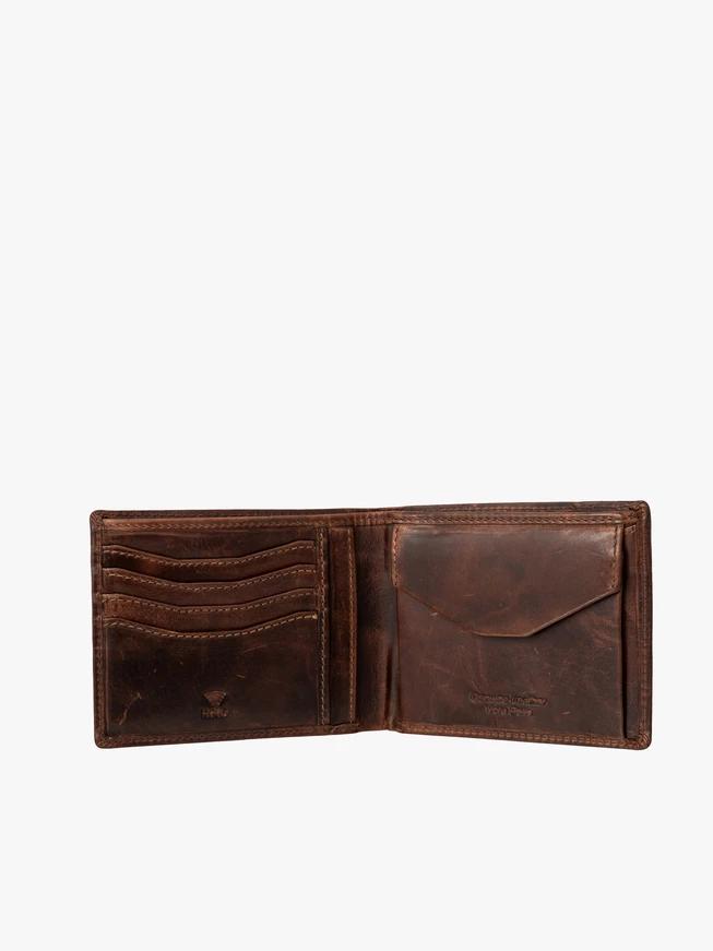 Portemonnaie aus braunem Leder