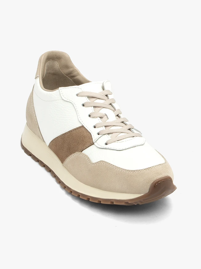 Cream-Brown Lace-Up Men’s Shoes